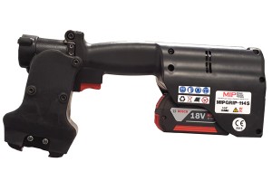 מכשיר קשירה חשמלי נטען Heavy Duty ללחיצת קליפסים לסרטי פלדה 32 מ"מ